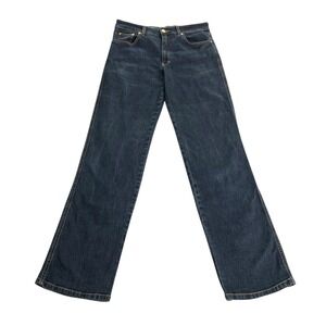 Y2K Roccobarocco Womens High Rise Straight Leg Jeans 32 Dark Wash Made in Italy